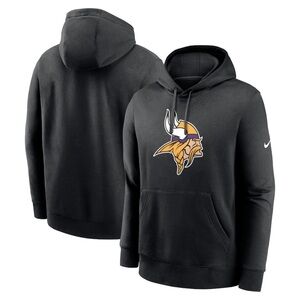 Men’s Minnesota Vikings‎ Nike Club Logo Pullover Hoodie - Black size medium